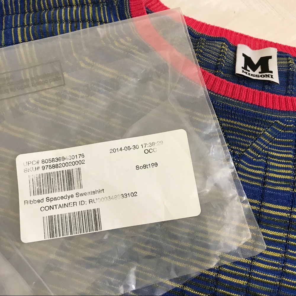 M Missoni Ribbed Spacedye “Sweatshirt” style swtr - Picture 4 of 8